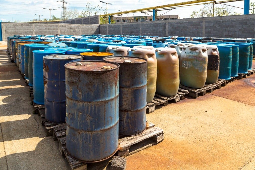barrels of toxic waste