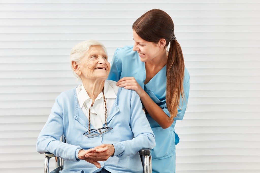 nurse and elder woman